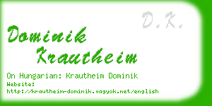 dominik krautheim business card